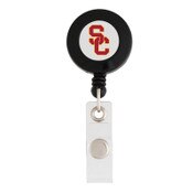USC Trojans SC Interlock Retractable Badge Holder Black